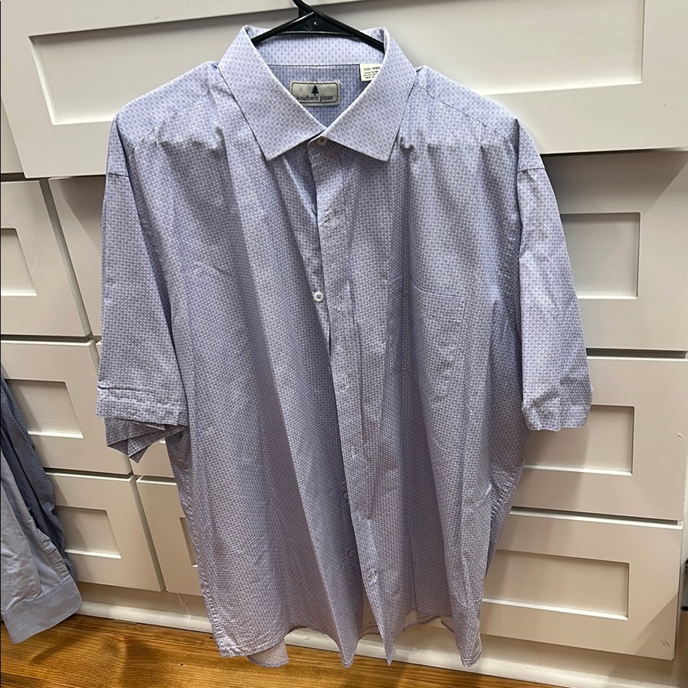 Men's Blue Short Sleeve Shirt